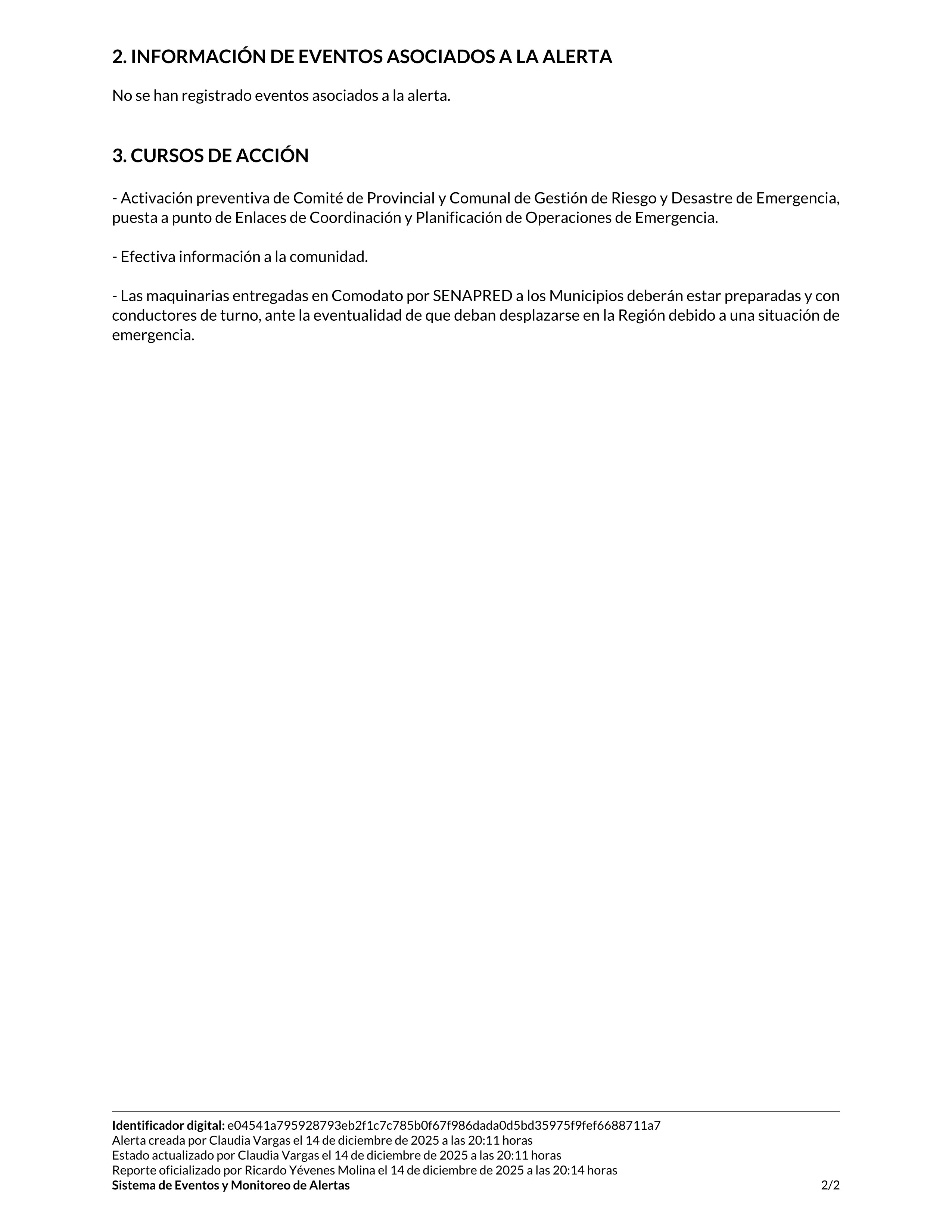 272 DECLARA ALERTA TEMPRANA PREVENTIVA REGIONAL Región Metropolitana de Santiago 2