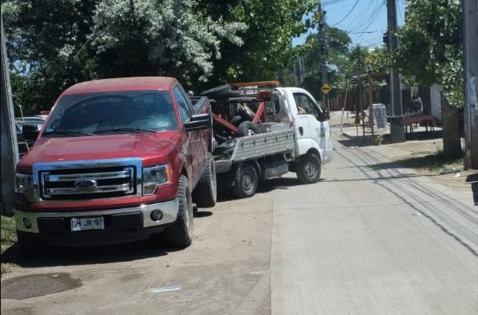 camioneta recuperada en la pintana