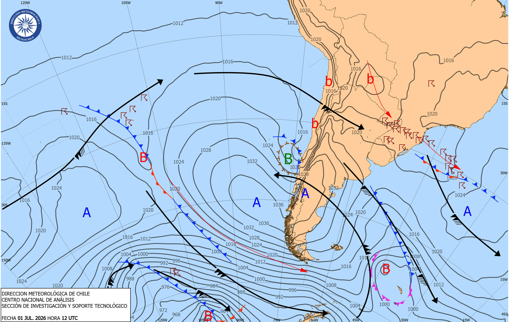 carta sinoptica 20260701 12UTC
